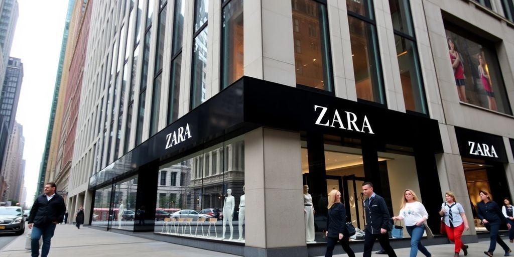 Exterior of the Zara 5th Avenue store