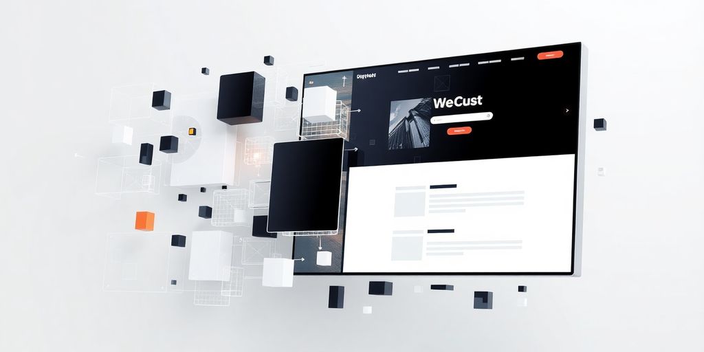 Custom website design evolving from code.