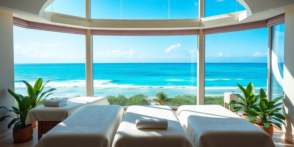 Spa room with ocean view