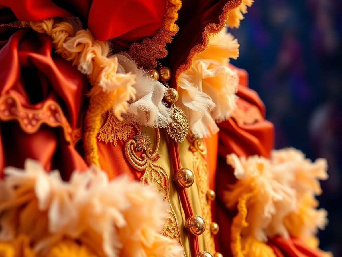 Costume teatrale elaborate, pline de culoare și textură.