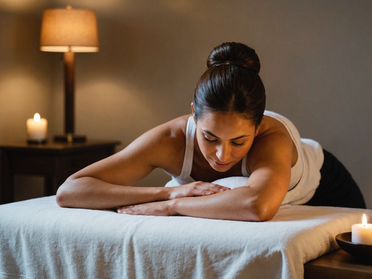 Masseuse giving a relaxing massage in Etiler spa
