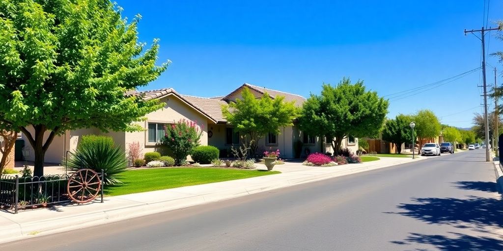 Charming home in Enterprise, NV with beautiful landscaping.