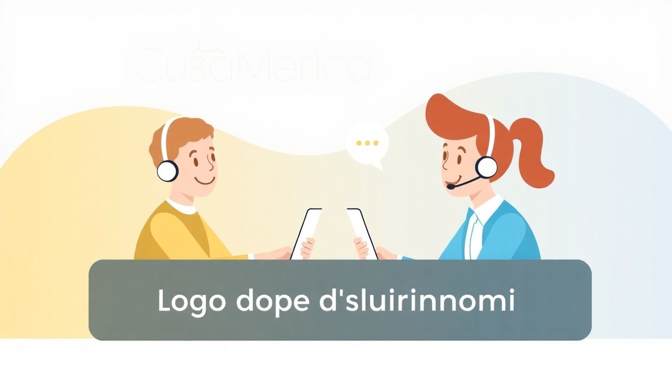 Kundeservice med vennlige karakterer i myke farger.