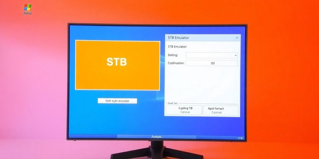 STB Emulator interface on a Windows PC.