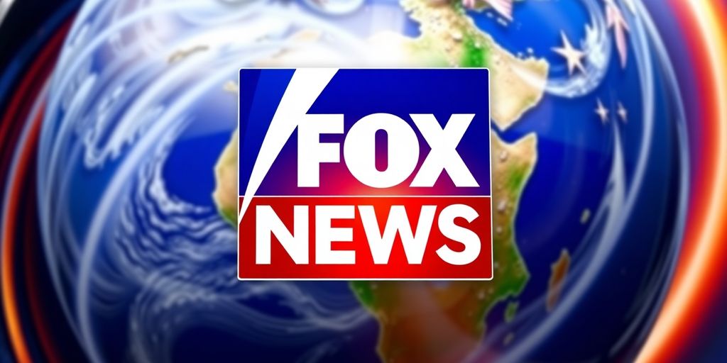 Fox News logo with a world map.