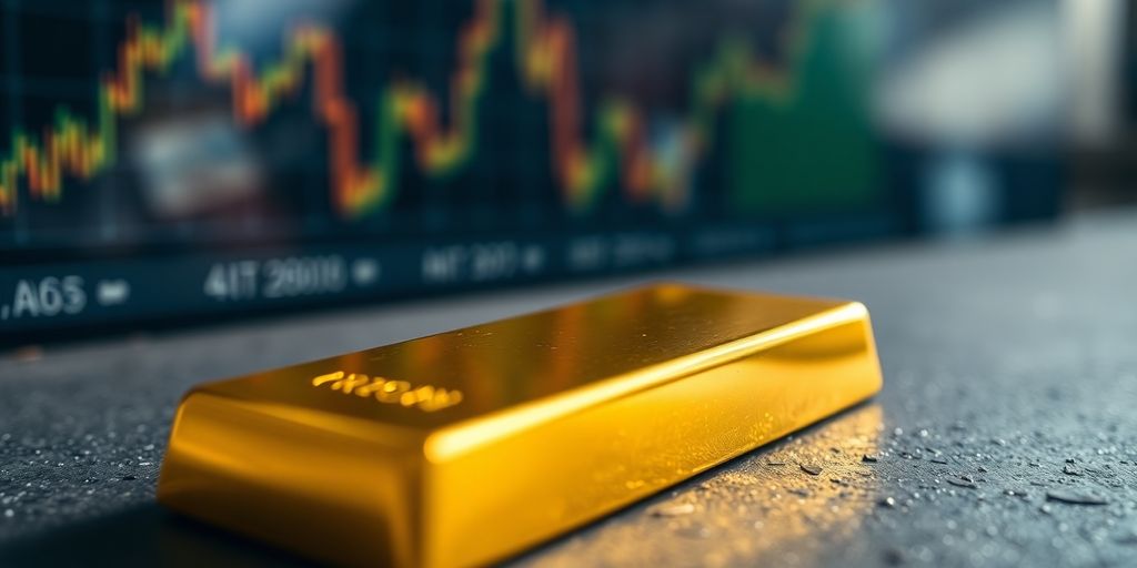 Barre d'or sur une surface texturée
