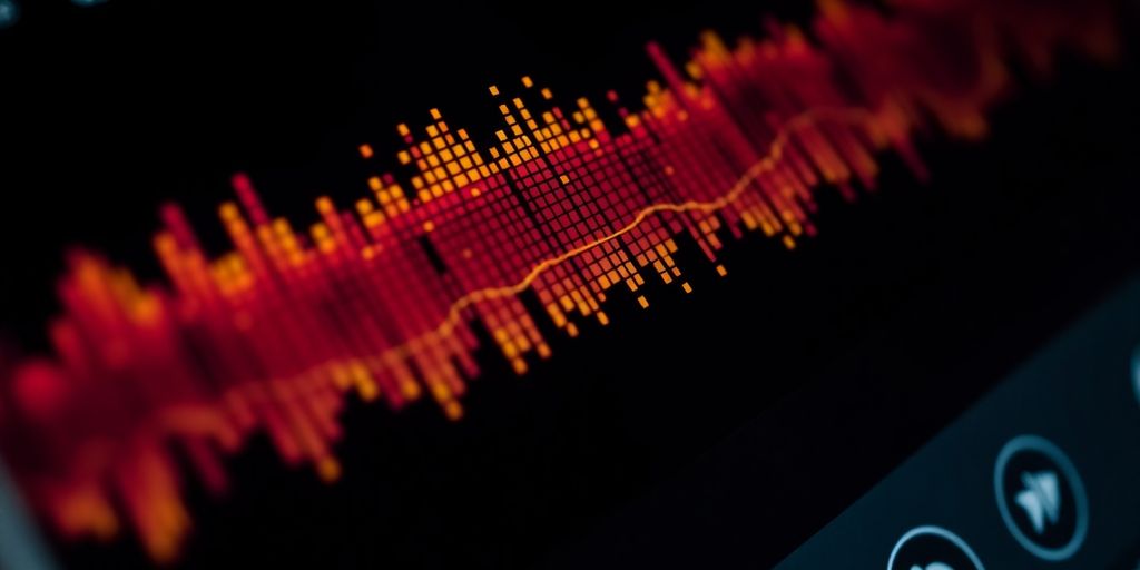 Podcast audio waves in Spotify interface.