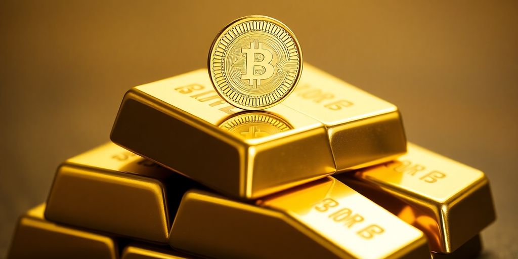 Lingots d'or empilés, pièce d'or brillante