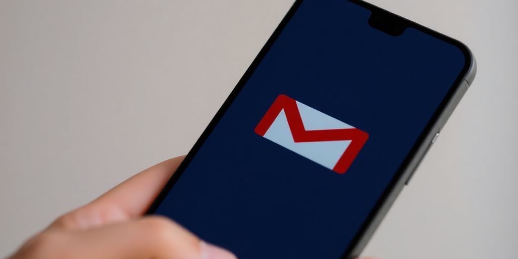 Gmail logo on a smartphone screen.