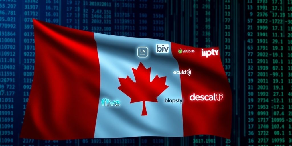 IPTV in Canada 2025 : What to Expect in 2025 – Trends, Providers, and Legal Insights 2 Canadian flag with streaming service logos-IPTV in Canada 2025