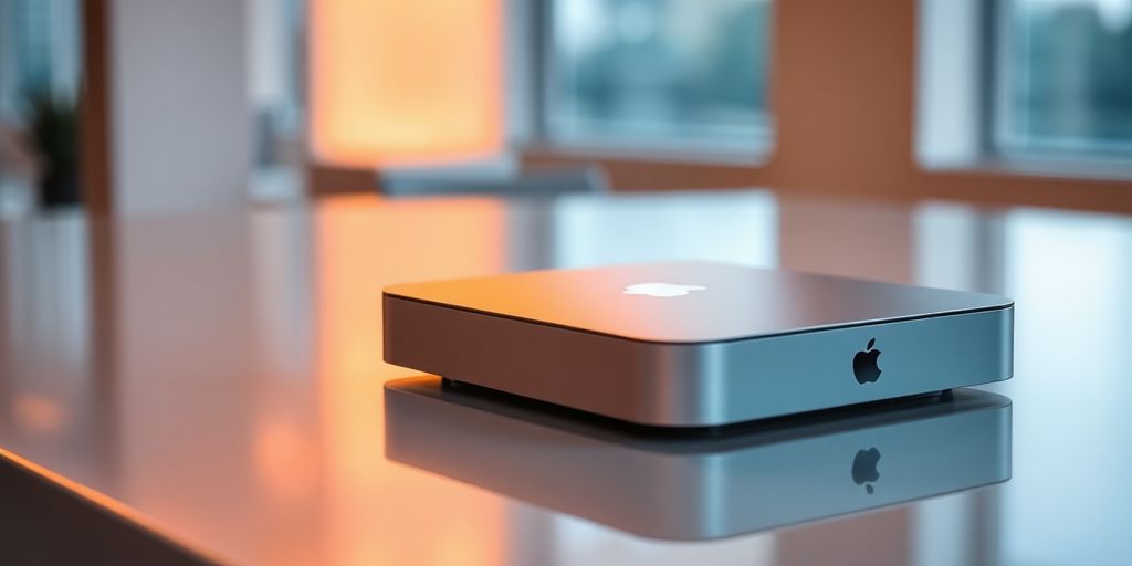 Close-up of an innovative Apple product on a surface.