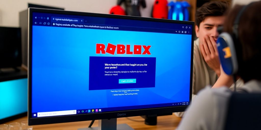 User frustrated with Roblox authentication error on screen.