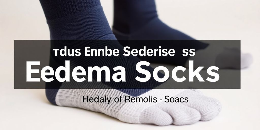 Men's edema socks displayed on a neutral background.