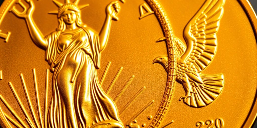 Une pièce d'or Double Eagle Saint-Gaudens éclatante.