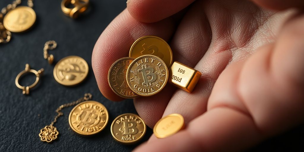 Vieilles pièces d'or et lingots