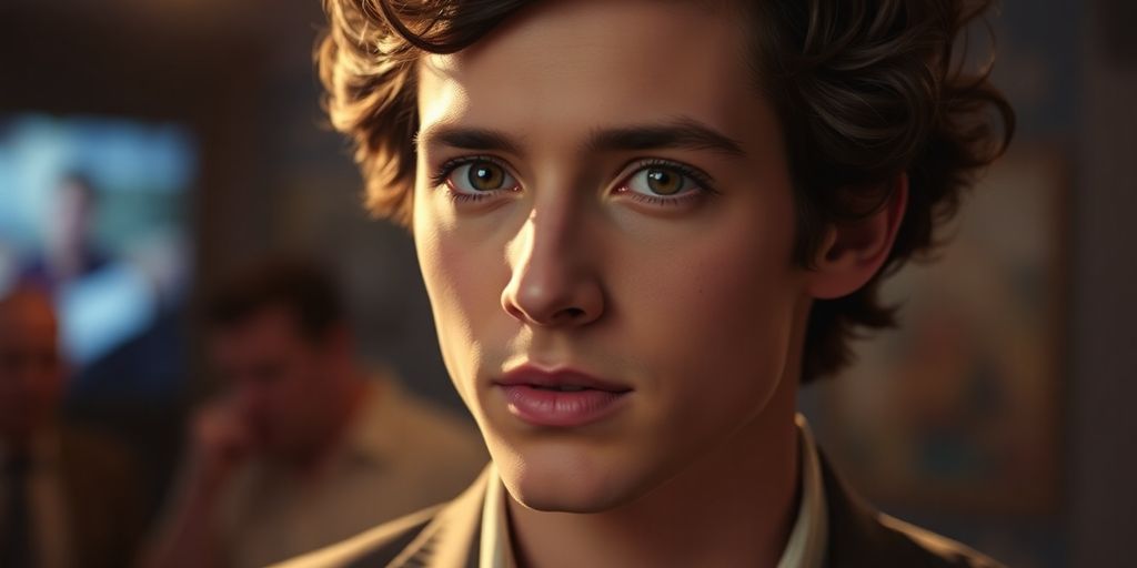 Timothée Chalamet portrait in stylish attire.