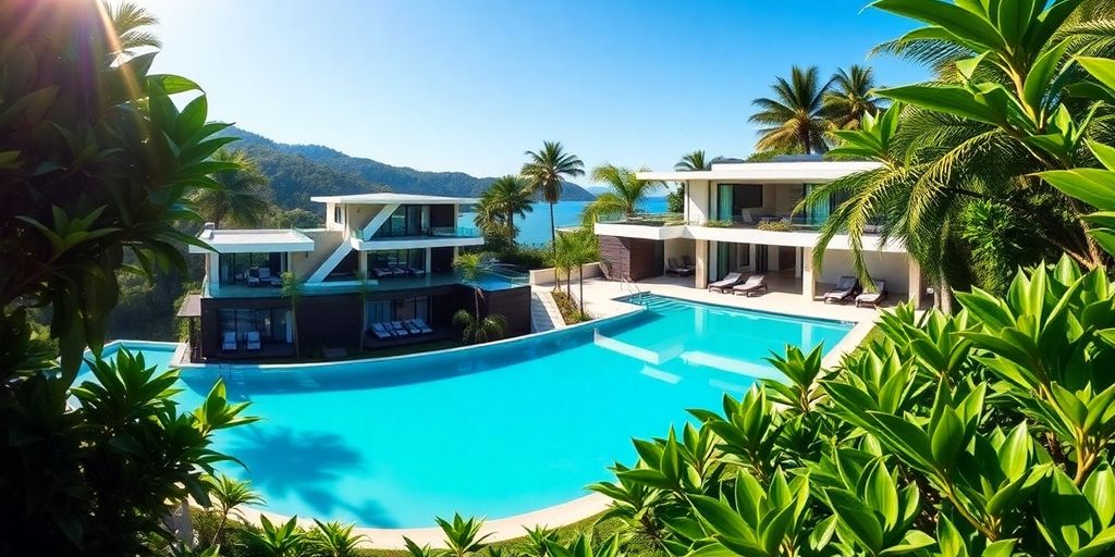 Luxury villa overlooking Phuket beach