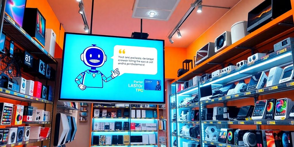 Prijateljski chatbot u prodavnici elektronike sa uređajima.