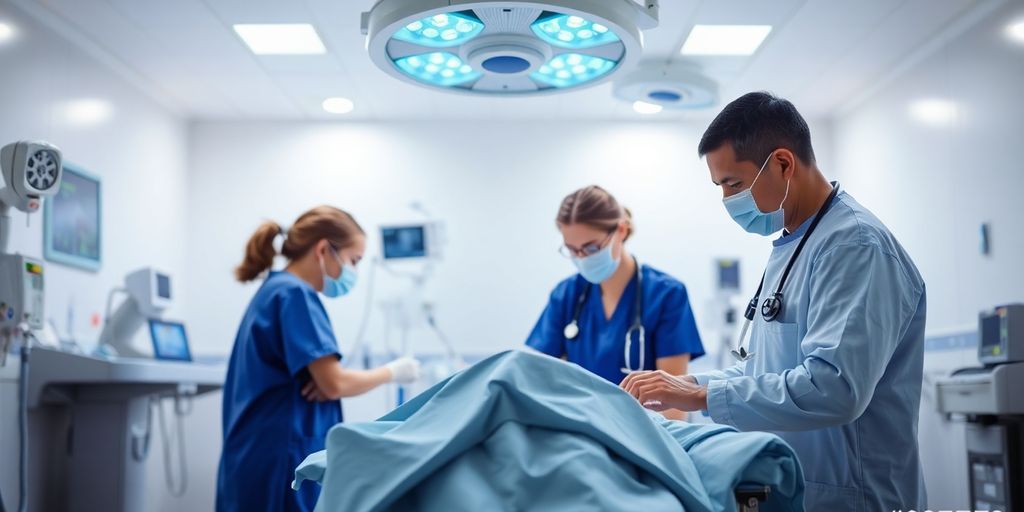 Intensivpflege mit Fachkräften in einem modernen Krankenhaus.