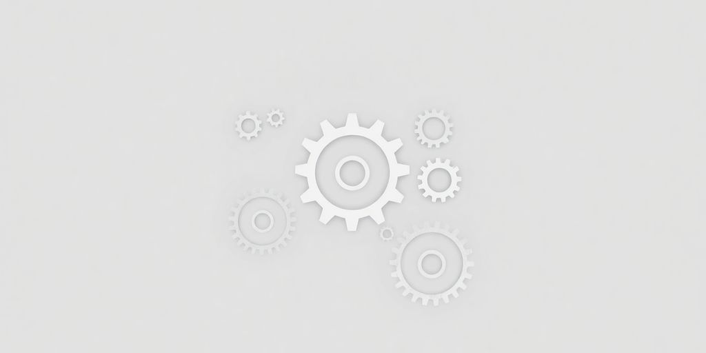 Gears turning into an AI brain.