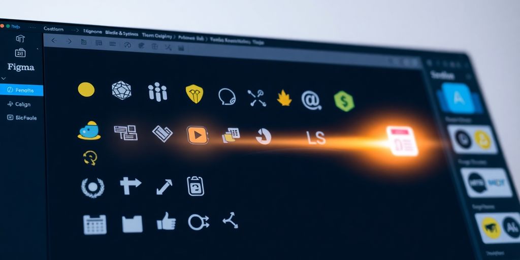 Figma interface with various design assets transforming.