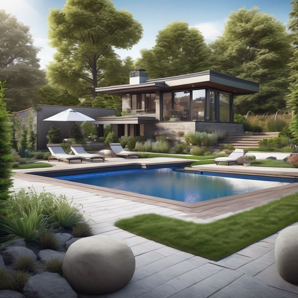 homeowner designing garden blueprint outdoor