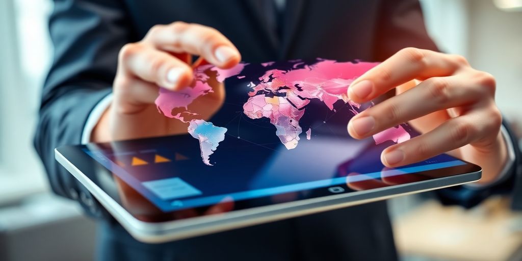 Global markets on a digital trading platform.