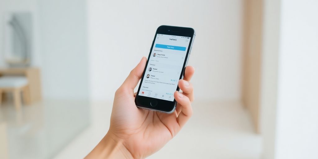 Uma pessoa usando um smartphone para acessar informações.