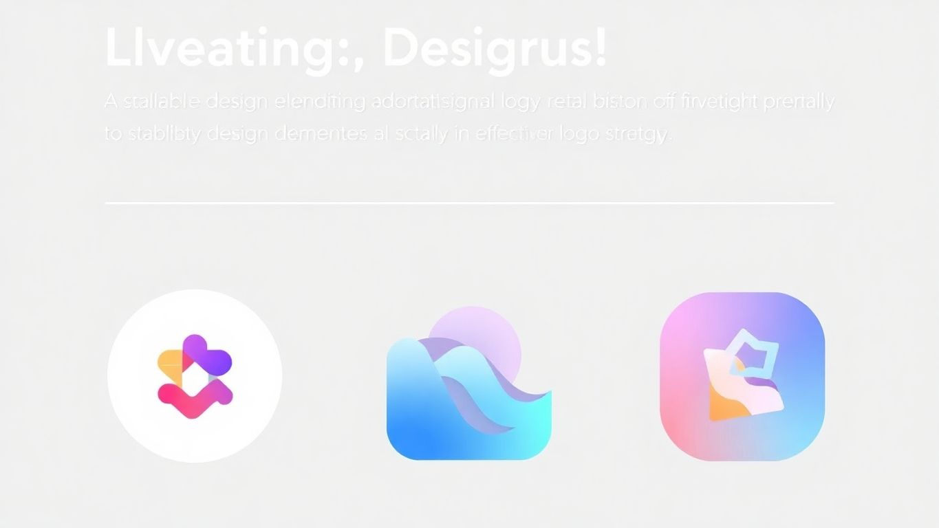 Illustrasjon av skalerbare design elementer for logoer.