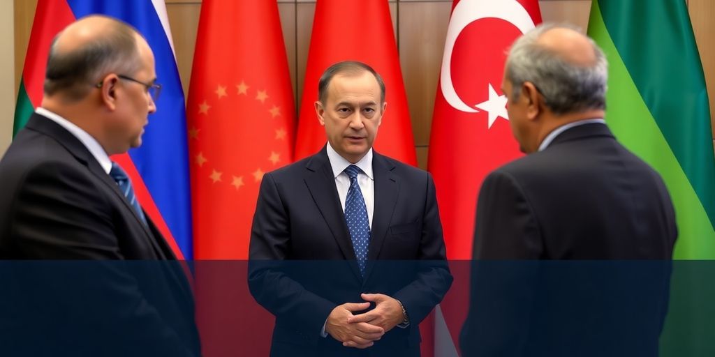 Lavrov in diplomatic talks with Armenian and Azerbaijani officials.