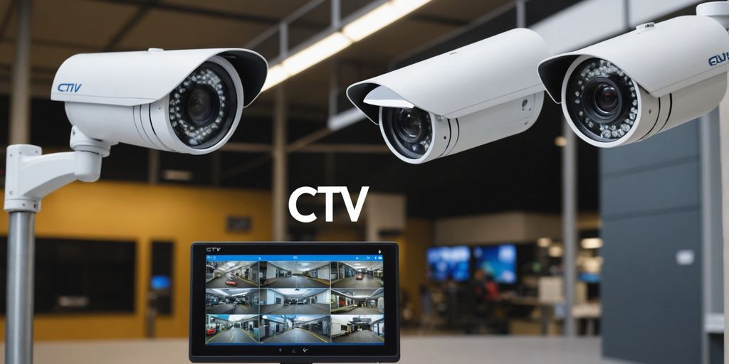 Analogue and IP CCTV cameras side by side.