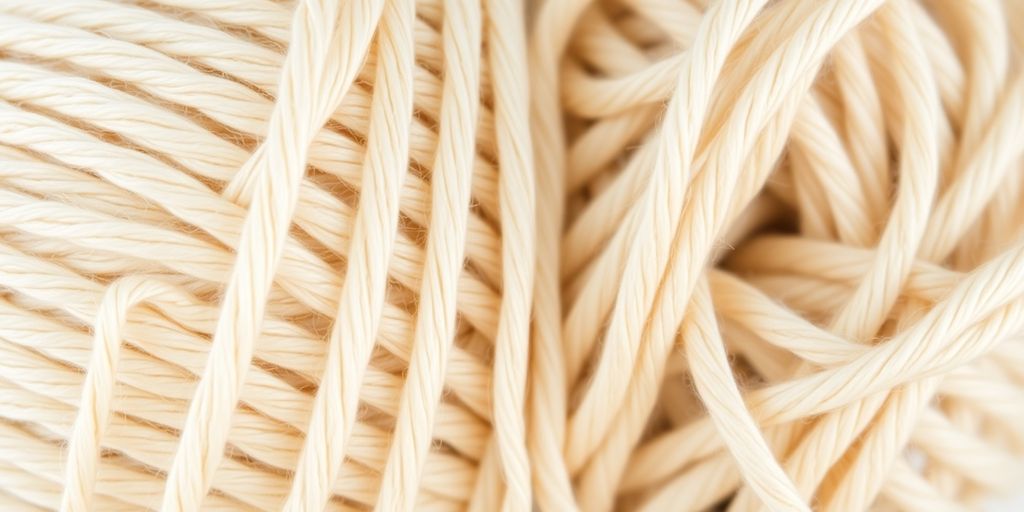 Single versus plied yarn textures close up.