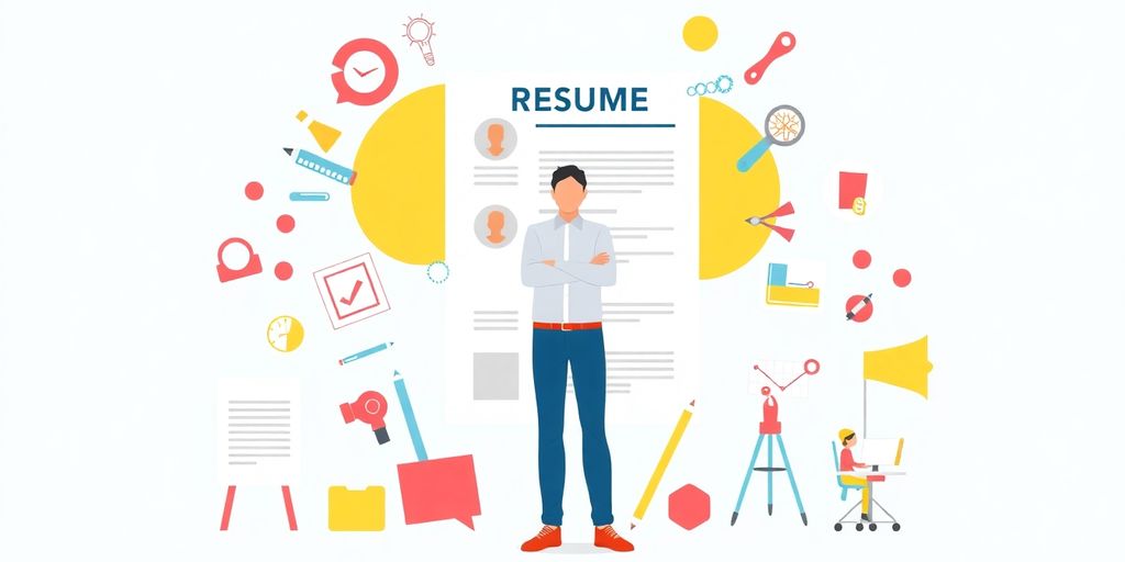 Polished resume, person, career tools