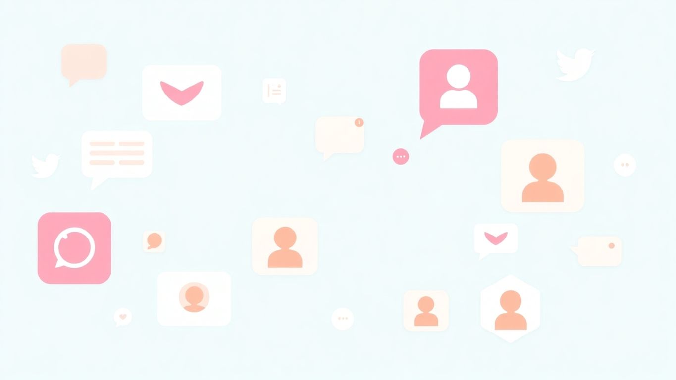 Moderne illustrasjon av sosiale medier elementer.