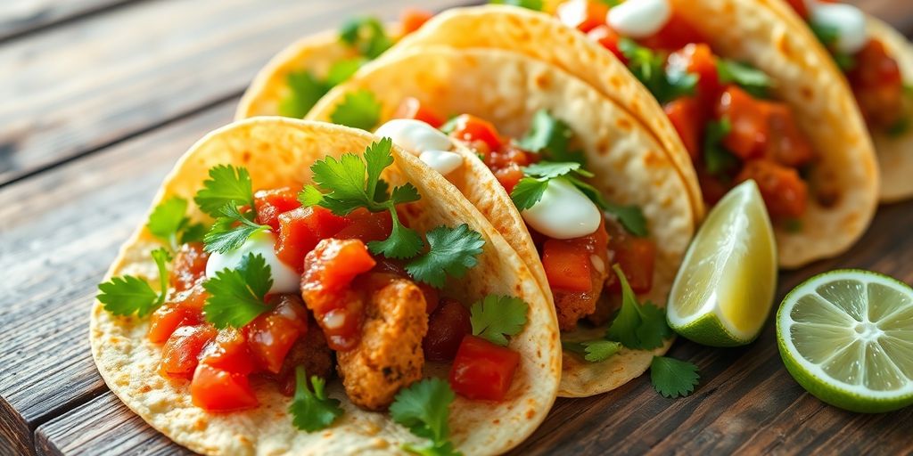 Delicious tacos with fresh ingredients.