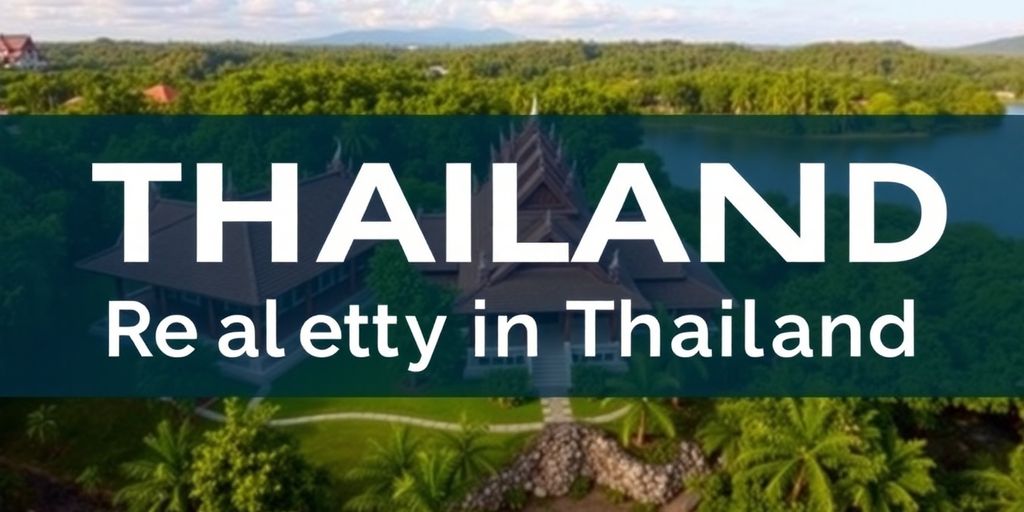 Luxurious Thai property surrounded by lush greenery.