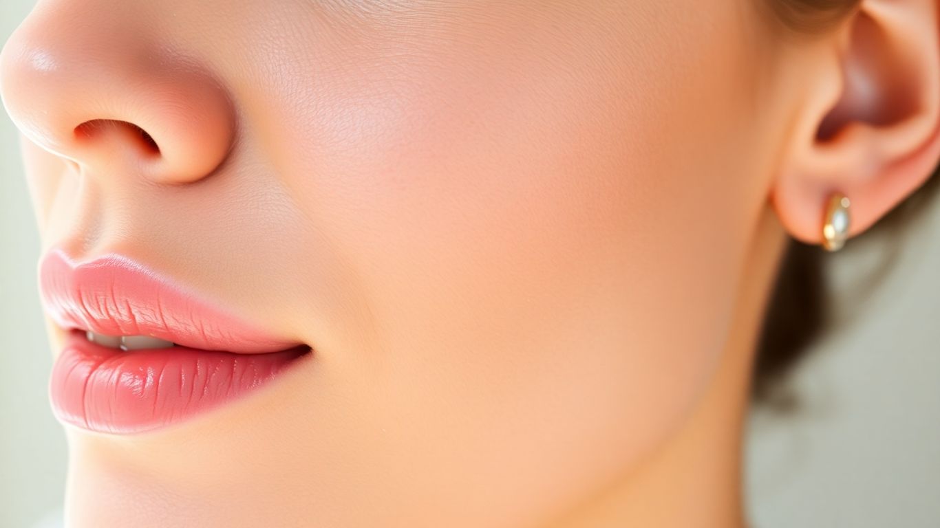 Woman with glowing, smooth skin after a DIY face pack.
