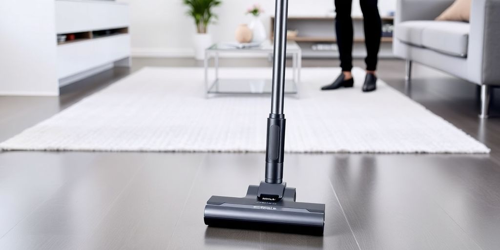Miele Triflex HX1 Staubsauger in einem modernen Raum.