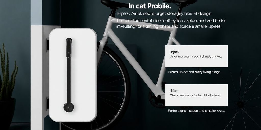 Hiplok Airlok bike storage solution in a modern setting.