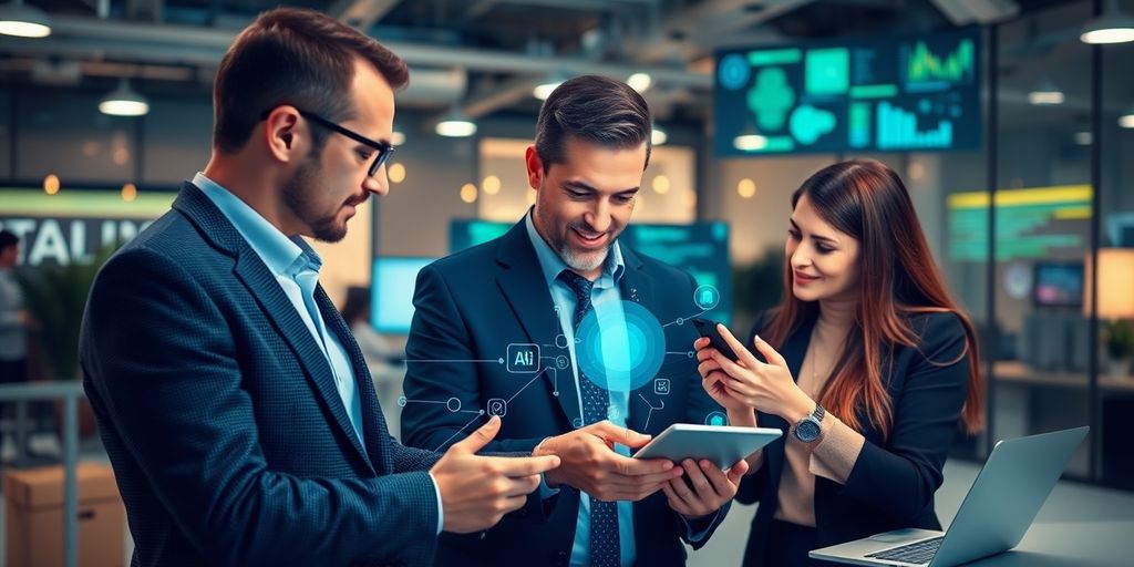 Inovativna AI tehnologija u poslovnom okruženju.