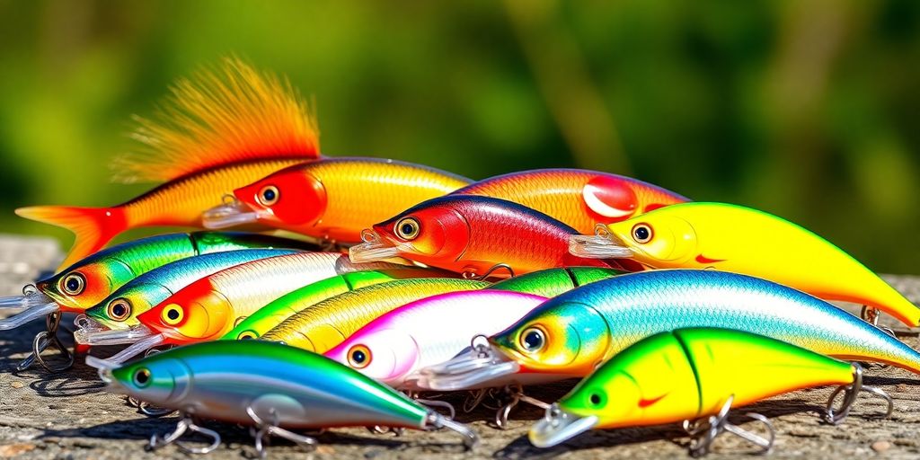 Lure assortment for Australian freshwater fishing.