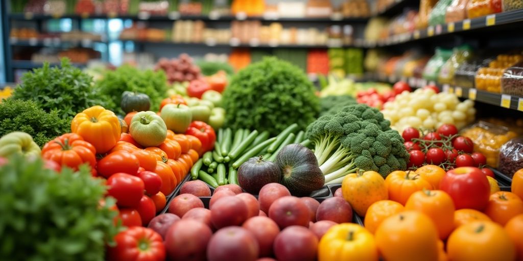 Bunte Lebensmittel im Edeka Online-Shop