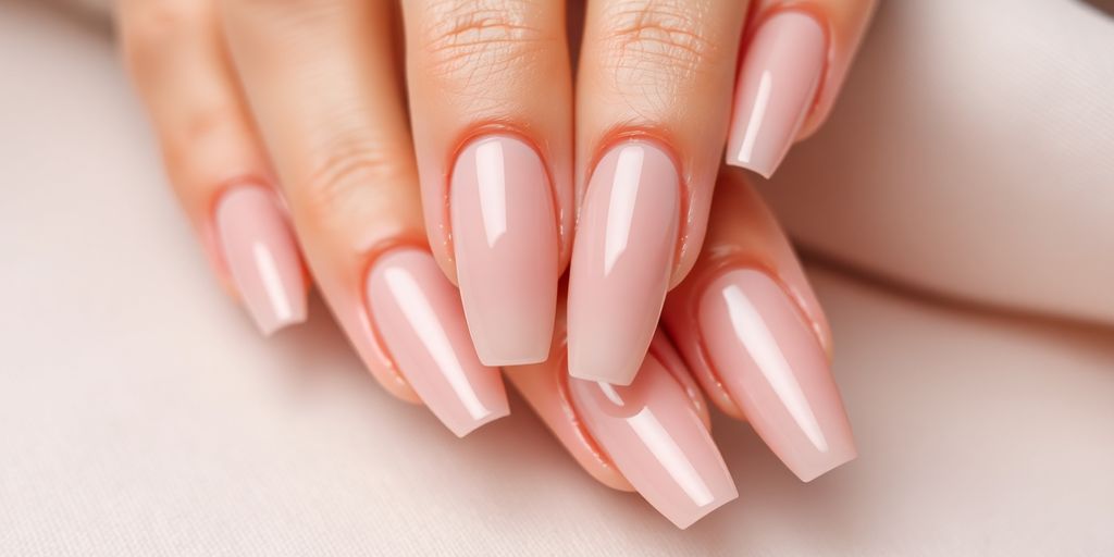 Unhas grandes e bem cuidadas com design moderno.