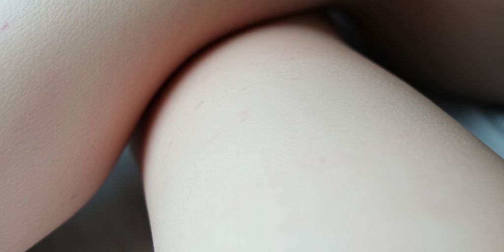 Leg veins with spider web pattern.