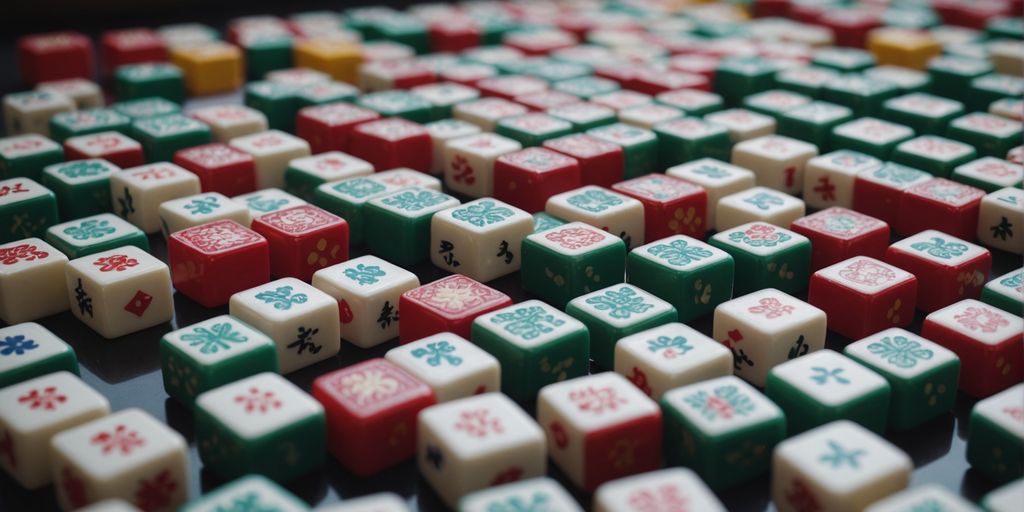 Various Mahjong tiles showcasing different symbols and meanings.