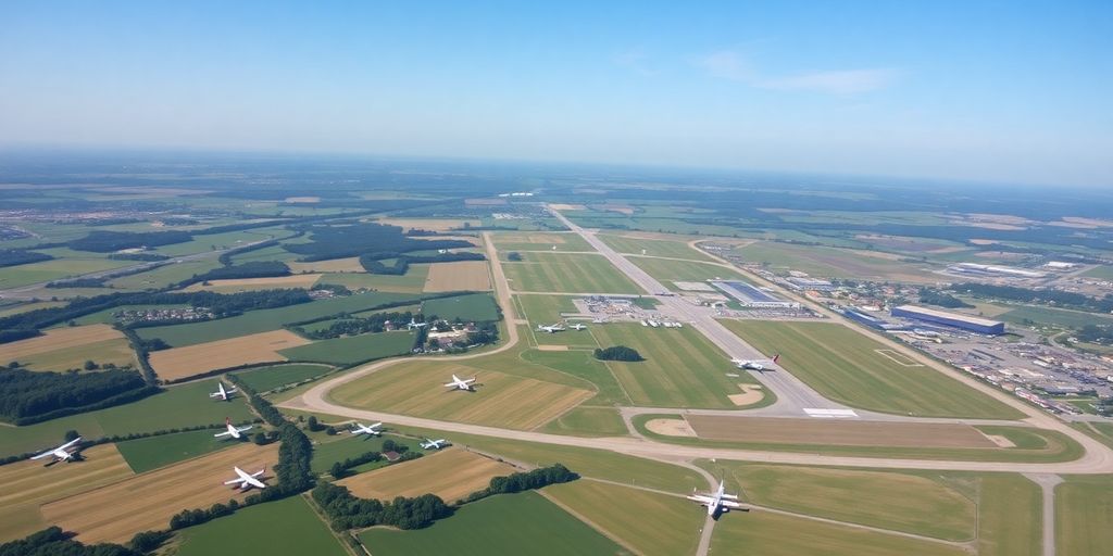 Avions légers sur l'aérodrome de Blois.