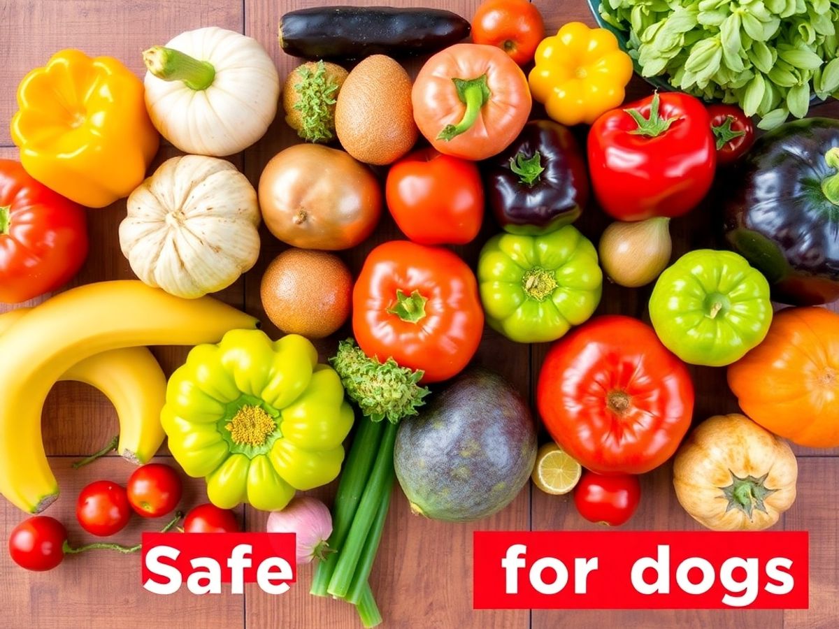 Fruits and vegetables that dogs should not eat.
