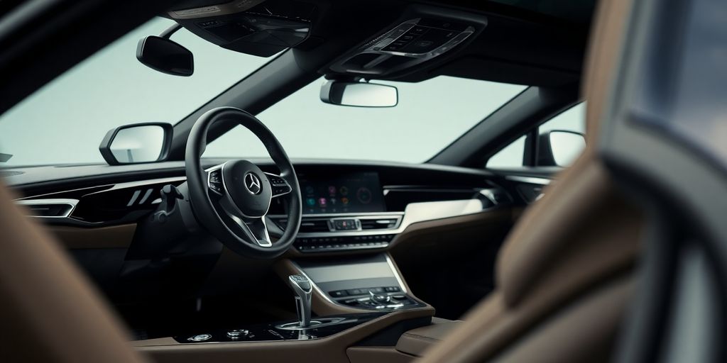 Voiture moderne avec des pièces scintillantes.