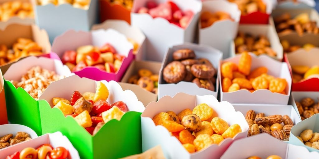 กล่องขนมหลากหลายสีสันน่าสนใจ