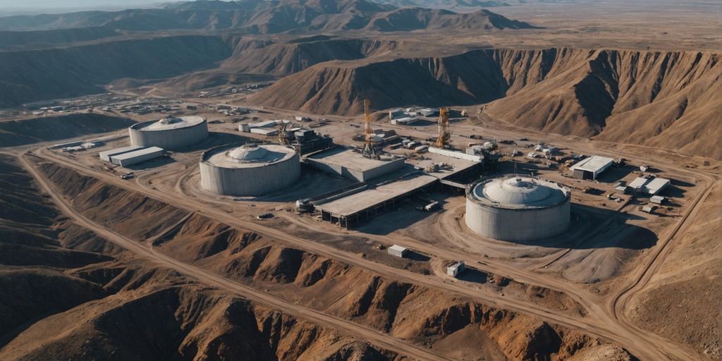 Aerial view of Fresnillo silver mine in Mexico